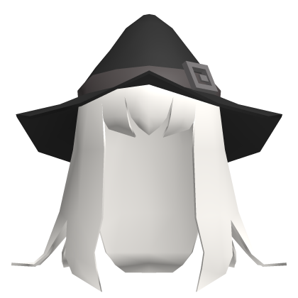Low Poly Halloween Witch Long Hair White Roblox item