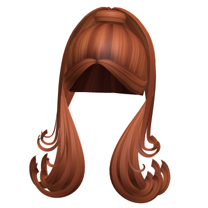 -',ৎ Ginger Curly Street Ponytail with Bangs