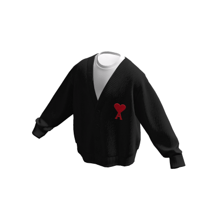 Ami de Coeur Cardigan - Black thumbnail
