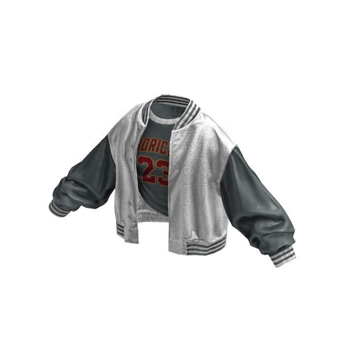 Stylish Leather Jacket Messy Shirt(WhiteSlateGrey)