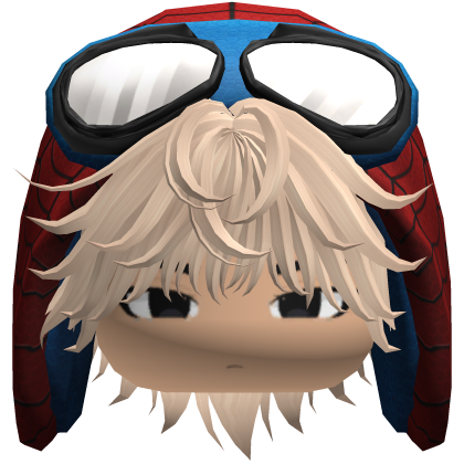 Spider Hood Boy Messy Blonde Hair w/ Face Roblox item
