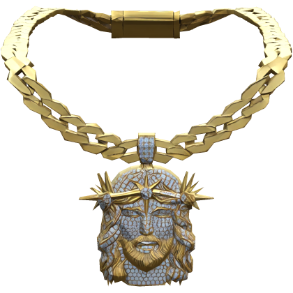 Iced Out Gold Jesus Chain Necklace 1.0
