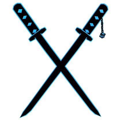 Dual Neon Blue Katana thumbnail