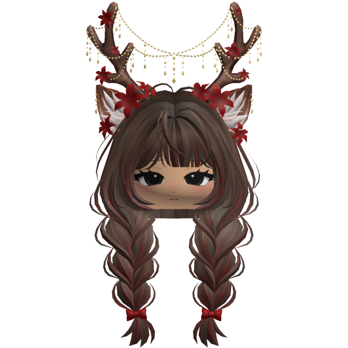 Ethereal Christmas Fairy Fawn Braids w/ Antlers