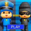POCOYO POLICE VS THIEF PRISON RUN! (Obby)