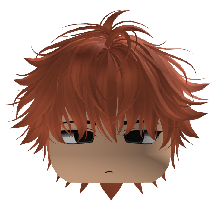 Cute Y2K emo dark orange hair