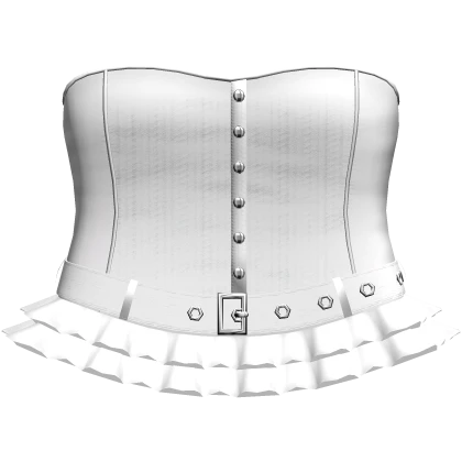 gothic emo white ruffled belt skirt corset | Roblox Item - Rolimon's