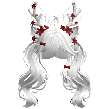 Ethereal Christmas Fairy Fawn Pigtails w/ Antlers