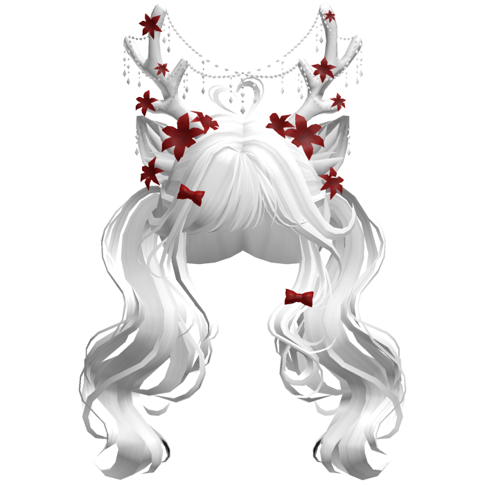 Ethereal Christmas Fairy Fawn Pigtails w/ Antlers