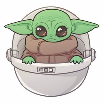 Baby Yoda on a Chair