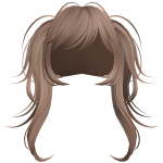 Kawaii K-pop Milk tea khaki high pigtail hair