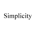 - Simplicity.