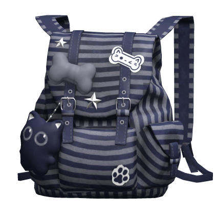 Navy Cute Bone Y2k Backpack