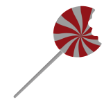 Peppermint Lollipop with Bite
