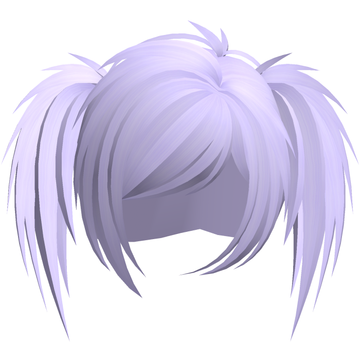 emo scene vkei choppy ponytails purple