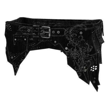 Black Sigil Vkei Waist Distressed Wrap Belt