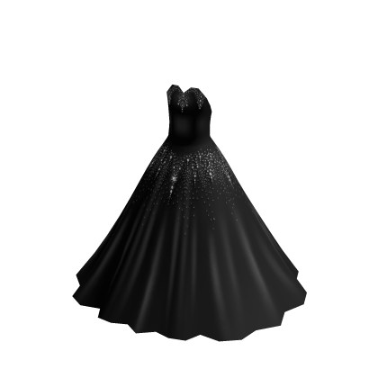 A-Line Ball Gown w Heart Neckline - Black