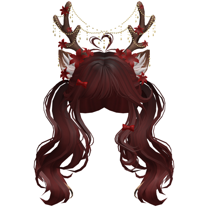 Ethereal Christmas Fairy Fawn Pigtails w/ Antlers