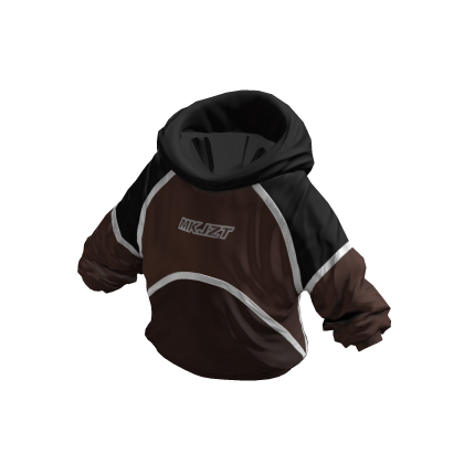 Y2K STREET HOODIE BLACK BROWN - MKJZT