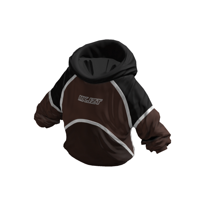 Y2K STREET HOODIE BLACK BROWN - MKJZT