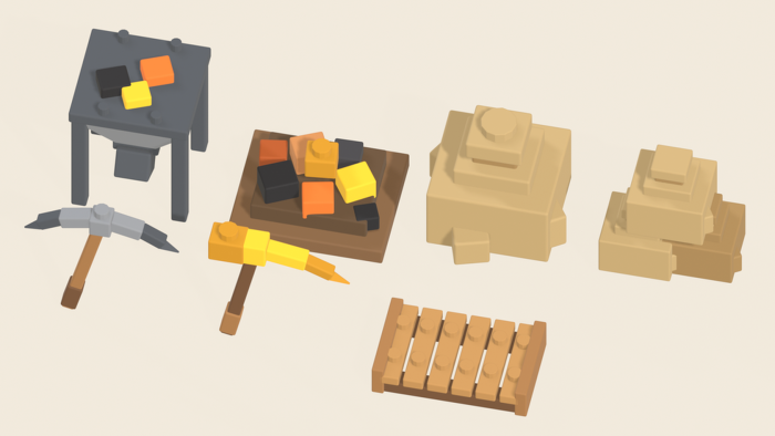 Studs Ore and Mining Pack x70 Blocky Crystals preview 8