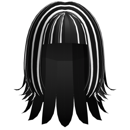 alternative y2k layered jellyfish hair b&w stripe