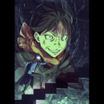 SUBARU WALKS UP STAIRS