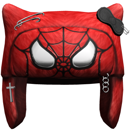 Grunge Spider Kitty Ushanka (Red)
