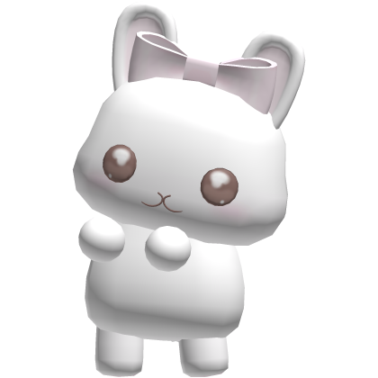 ♡ : cute white bunny w/ pink bow on your leg