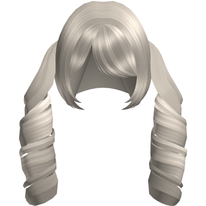 Long Twin Braids with Curtain Bangs (Pearl Blonde) Roblox item
