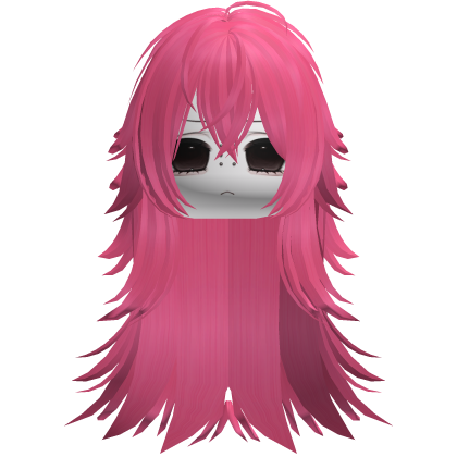 Vkei Moe Pink Messy Long Hair