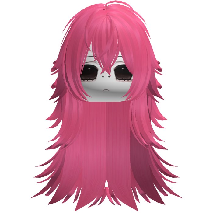 Vkei Moe Pink Messy Long Hair