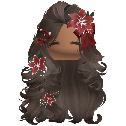 ♡ Christmas Blowout w/ Flowers (Brown)