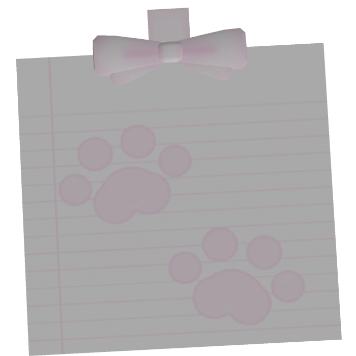  ♡ kawaii pink paw sticky note