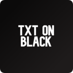Txt on Black
