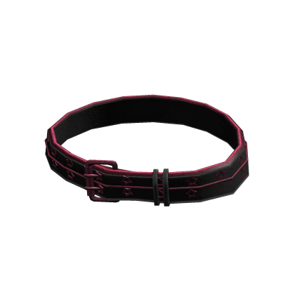 Star Pattern Leather Belt › Blood Red thumbnail
