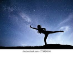 Night sky gymnastics and swimming