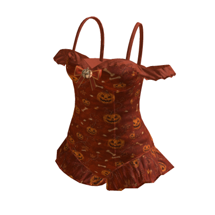 Orange Pumpkin Halloween Bodysuit