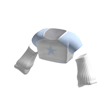 🍀Y2K Star Baby Tee w Armwarmers (Blue)