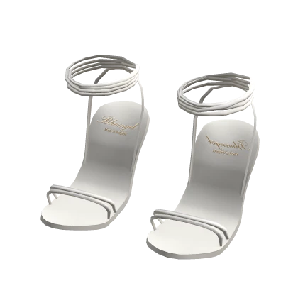 Peony Bamboo Heels in White | Roblox Item - Rolimon's