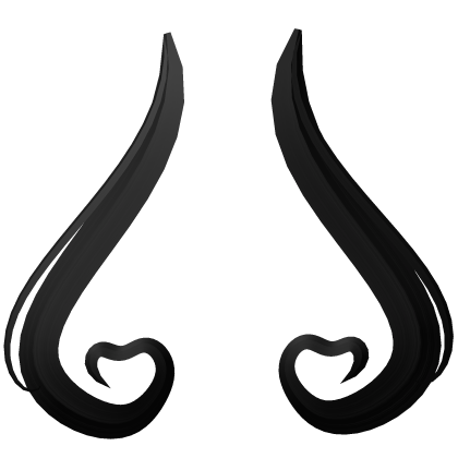 cute long heart back ribbons black