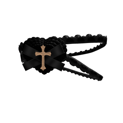 Gothic Bow Cross Eyepatch (Black)