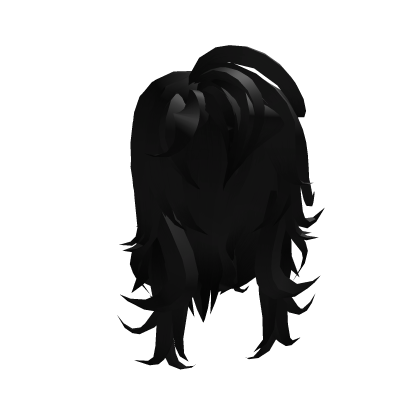 Stylish Messy Long Hair (Black) Roblox item