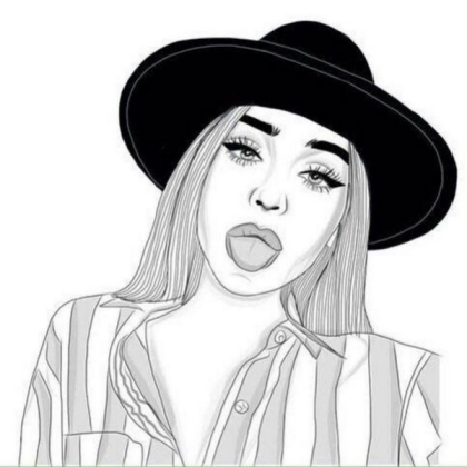 Tmblr girl black and white Roblox decal