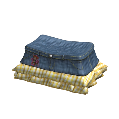 Cute Mini Skirt | Denim & Yellow thumbnail