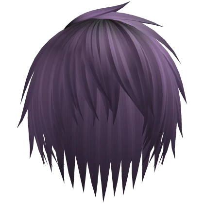 Purple Vkei Messy Scene Punk Emo Boy hair Roblox item thumbnail