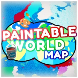 [🎨🗺️] PAINTABLE WORLD MAP icon