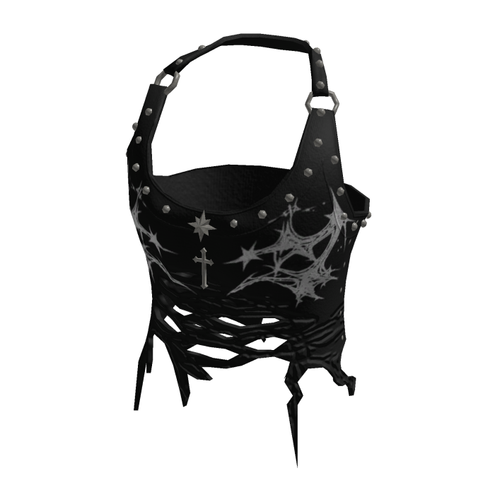 Ruched Halter Top with Starbursts (Black)