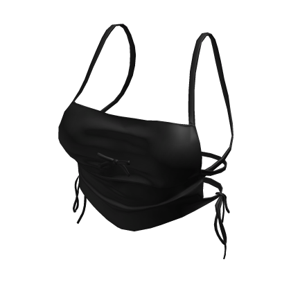 Y2K Tie Side Cami Top Black [JEYS] thumbnail