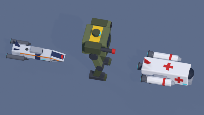 Low Poly Sci Fi Vehicles Pack x30 Spaceship Hover preview 7